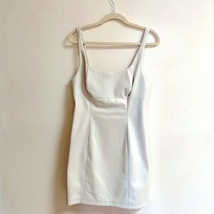 NWOT Maeve Faux Leather Squareneck Mini Dress